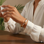 Load image into Gallery viewer, Crystal Baguette Elegance Bangle – Premium Anti-Tarnish
