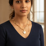 Load image into Gallery viewer, Pearl Glow Butterfly Layered Necklace – Anti Tarnish
