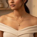 Load image into Gallery viewer, Dual-Link Puffy Heart Pendant Necklace – Anti Tarnish
