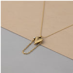 Load image into Gallery viewer, Golden Droplet Heart Pendant Necklace – Anti-Tarnish
