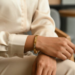 Load image into Gallery viewer, Starry Sparkle Slim Bangle – Premium Anti-Tarnish Gold Plated
