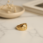 Load image into Gallery viewer, Golden Wave Statement Ring
