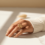 Load image into Gallery viewer, Golden Woven Knot Ring
