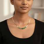 Load image into Gallery viewer, Golden Emerald-Cut Stone Statement Necklace
