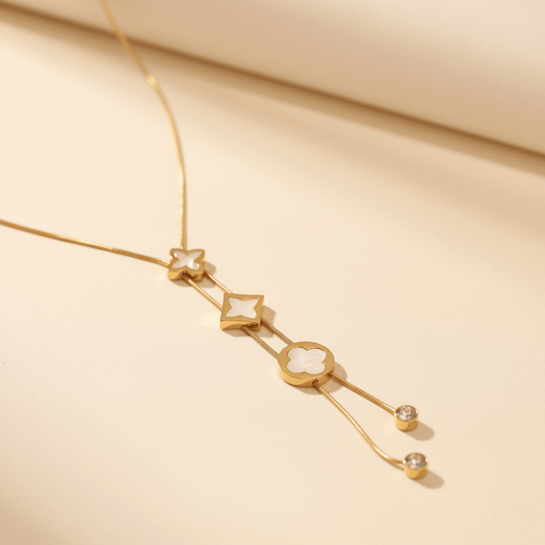 Luxe Clover Charm Layered Anti-Tarnish Necklace