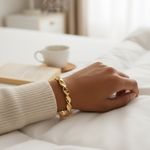 Load image into Gallery viewer, Gold Wave Twist Bangle – Premium Anti-Tarnish Bracelet
