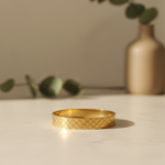 Load image into Gallery viewer, Golden Textured Pattern Bangle – Anti Tarnish Gold Plated
