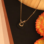 Load image into Gallery viewer, Black Enamel Luxe Pendant Necklace
