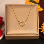 Load image into Gallery viewer, Golden Open Heart Pendant Necklace
