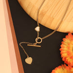 Load image into Gallery viewer, Golden Double Heart Drop Necklace
